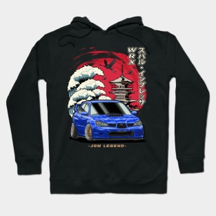 Niippon Blue Subie Impreza WRX STi Hawk Eye Hoodie